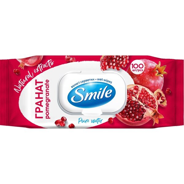 

Салфетки влажные Smile Daily Гранат 100шт