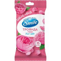Серветки вологі Smile Daily Троянда 15шт
