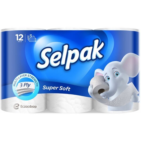 Акція на Туалетная бумага Selpak трехслойная 12 шт від MOYO