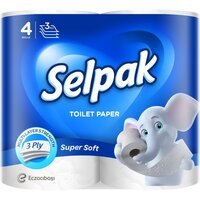 Туалетная бумага Selpak трехслойная 4шт