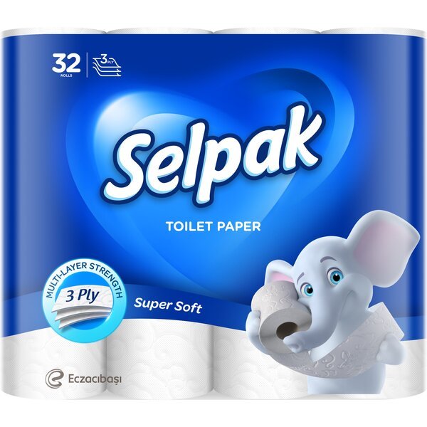 Акція на Туалетная бумага Selpak трехслойная 32шт від MOYO