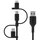 Кабель Belkin USB-A – Lightning/USB-С/microUSB, 1м, чорний