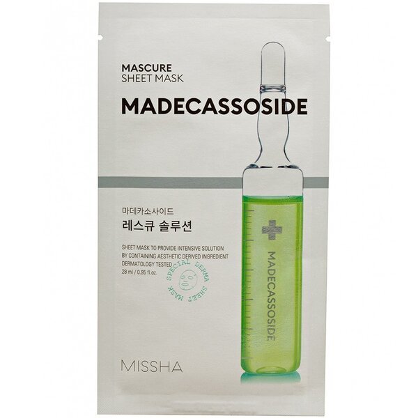 

Маска для лица Missha Mascure Rescue Solution Sheet Mask Madecassoside Спасательная 27мл