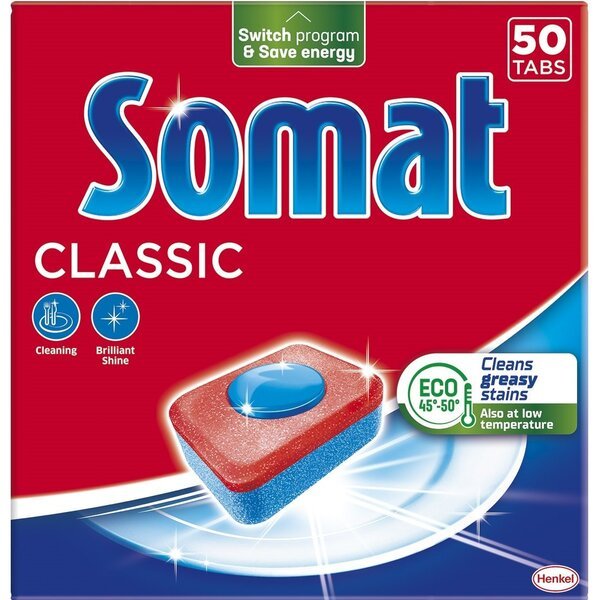 

Таблетки для посудомоечной машины Somat Classic 50шт