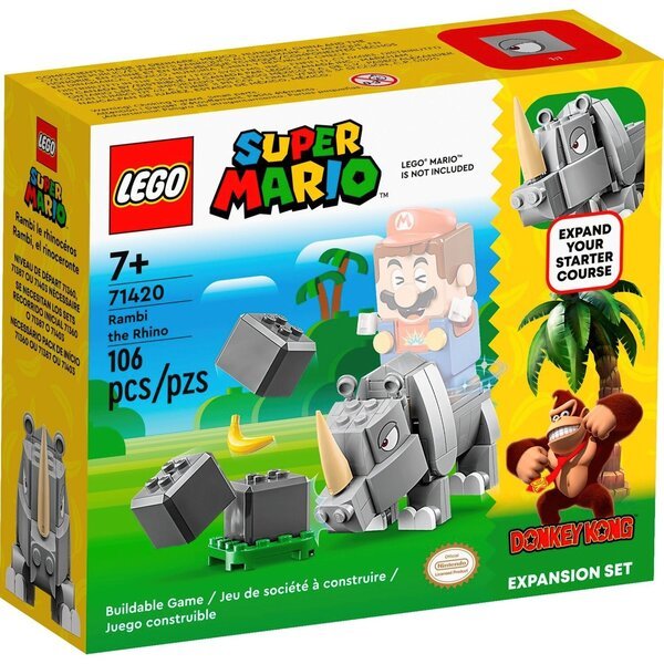 Акція на LEGO 71420 Super Mario Носорог Рамби. Дополнительный набор від MOYO
