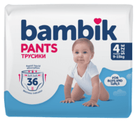 Подгузники-трусики детские Bambik 4 9-15кг 36шт
