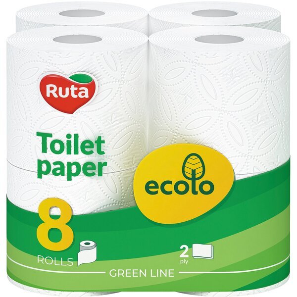 Акція на Бумага туалетная Ruta Ecolo 2 слоя 8шт від MOYO