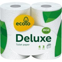 Бумага туалетная Ruta Ecolo Deluxe 3 слоя 4шт