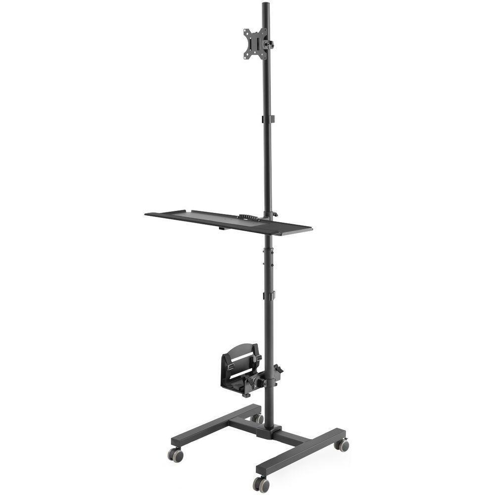 Крепление DIGITUS Mobile workstation, max. 8 kg load, 32" screen max., black (DA-90374) фото 1