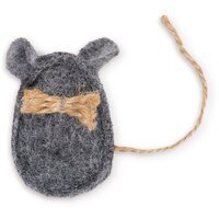 Іграшка для кішок Природа "Мишка шкряботушка" сіра, 8,5х5 см