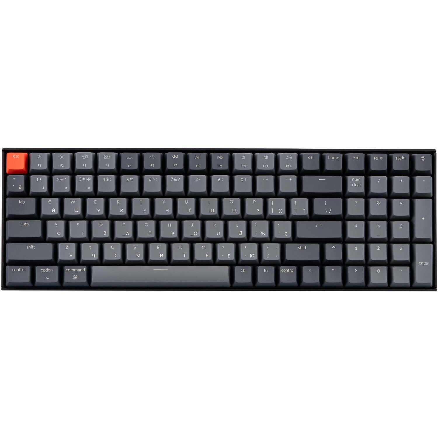 Клавиатура Keychron K4 100Key, Gateron G PRO Brown, BT/USB-A, EN/UKR, White Led, black (K4A3_Keychron) фото 