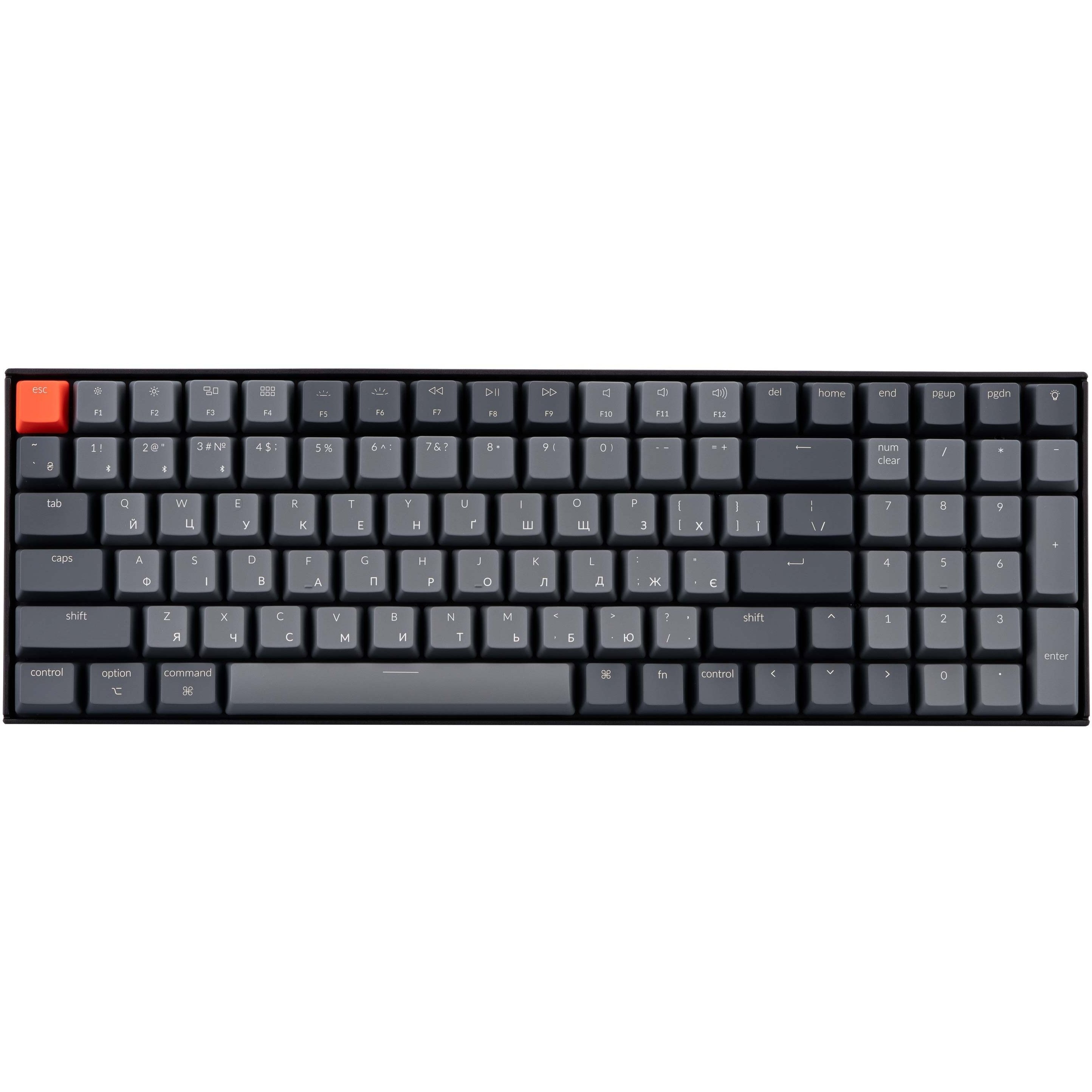 Клавиатура Keychron K4 100Key, Gateron G PRO Brown, BT/USB-A, EN/UKR, White Led, black (K4A3_Keychron) фото 1