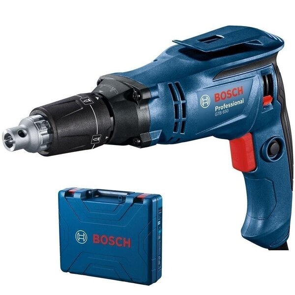 Акція на Сетевой шуруповерт Bosch GTB 650, 650Вт, 12Нм, 5000об/мин, 1.4кг, кейс (0.601.4A2.000) від MOYO