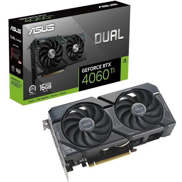 

Видеокарта ASUS GeForce RTX 4060 Ti 16GB (90YV0JH7-M0NA00)