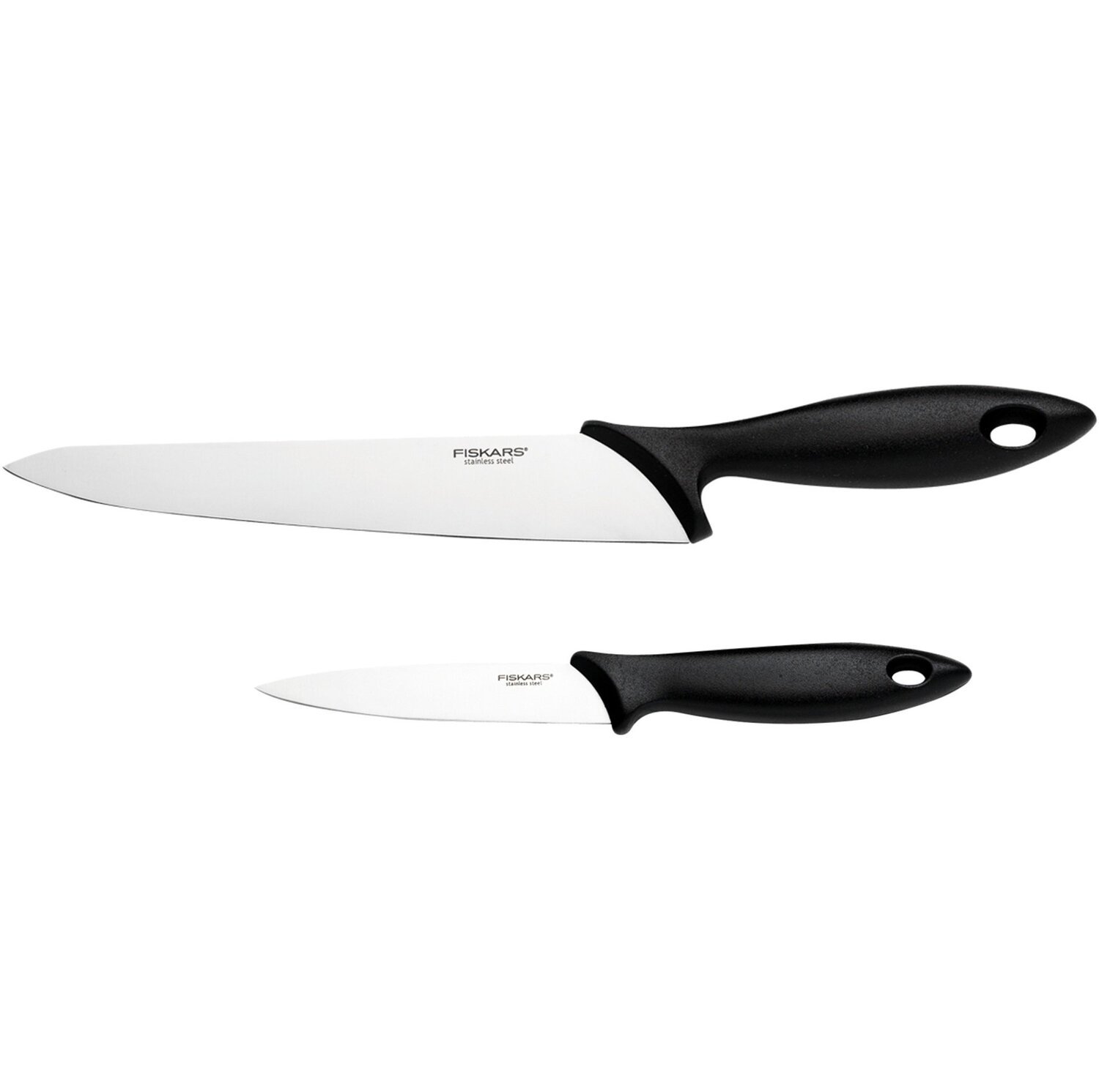 Набір ножів Fiskars Essential для шеф-кухаря, 2 шт (1023783)фото