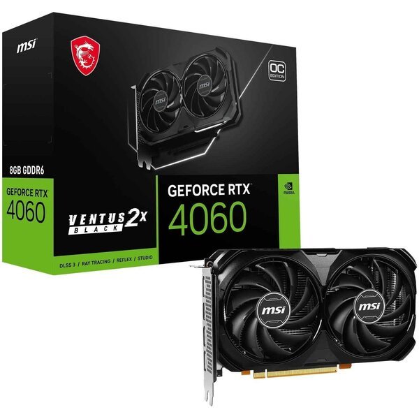 Акція на Видеокарта MSI GeForce RTX 4060 8GB GDDR6 VENTUS 2X BLACK OC (912-V516-004) від MOYO