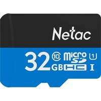 Карта пам`яті Netac microSD 32GB C10 UHS-I R80MB/s + SD (NT02P500STN-032G-R)