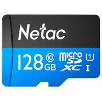 Карта пам`яті Netac microSD 128GB C10 UHS-I R80MB/s + SD (NT02P500STN-128G-R)