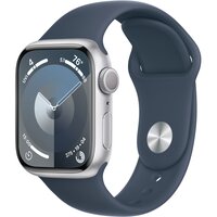 Смартгодинник Apple Watch Series 9 GPS 41mm Silver Aluminium Case with Storm Blue Sport Band – M/L