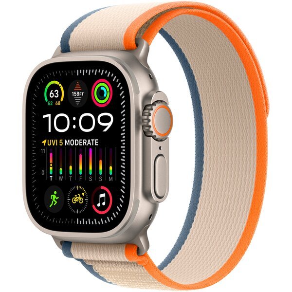 

Смарт-часы Apple Watch Ultra 2 GPS + Cellular, 49mm Titanium Case with Orange/Beige Trail Loop - S/M