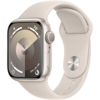 Смартгодинник Apple Watch Series 9 GPS 41mm Starlight Aluminium Case with Starlight Sport Band – M/L