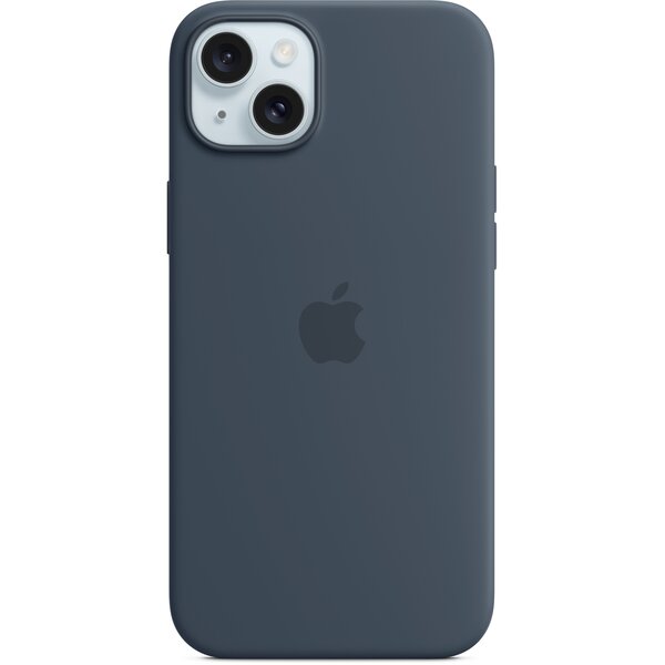 Акція на Чехол Apple для iPhone 15 Plus Silicone Case with MagSafe Storm Blue (MT123ZM/A) від MOYO