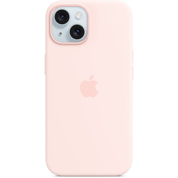 Акція на Чехол Apple для iPhone 15 Silicone Case with MagSafe Light Pink (MT0U3ZM/A) від MOYO