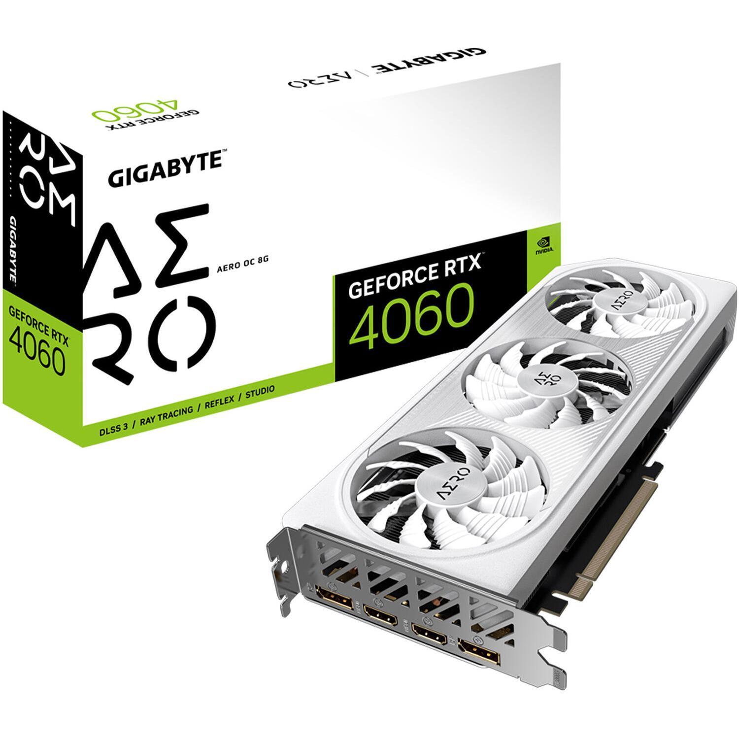 Видеокарта GIGABYTE GeForce RTX 4060 8GB GDDR6 AERO OC (GV-N4060AERO_OC-8GD) фото 1