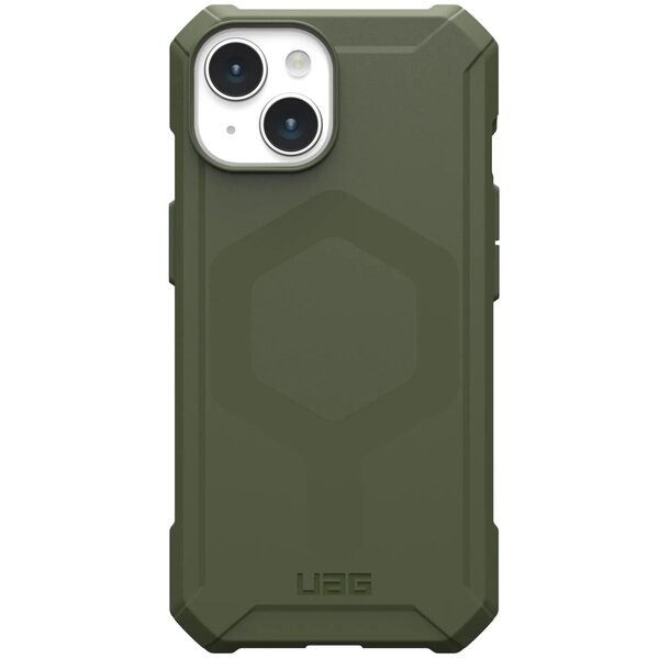 Акція на Чехол UAG для Apple iPhone 15 Essential Armor Magsafe, Olive Drab (114288117272) від MOYO