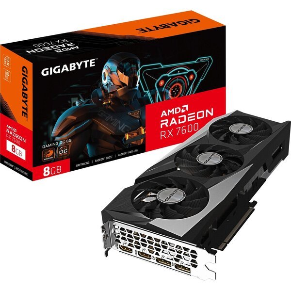 

Видеокарта GIGABYTE Radeon RX 7600 8GB GDDR6 GAMING OC (GV-R76GAMING_OC-8GD)