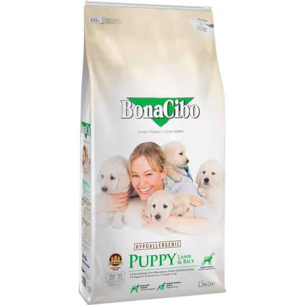 

Сухой корм для щенков BonaCibo Puppy Lamb&Rice с мясом ягненка и рисом 15 кг