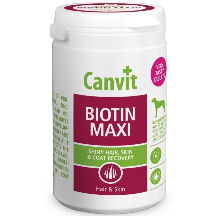 Вітаміно-мінеральний комплекс для собак великих порід Canvit Biotin Maxi таблетки 166 штфото