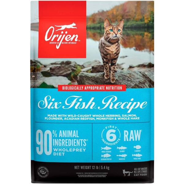 Сухой корм для кошек и котят всех пород Orijen Six Fish Cat 5.4 кг