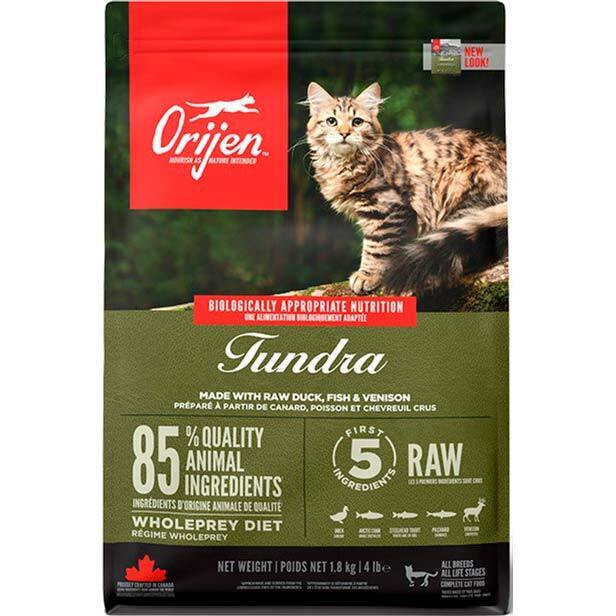 Сухой корм для кошек всех пород и возрастов Orijen Tundra Cat с мясом дичи, рыбы и птицы 1.8 кг фото 1