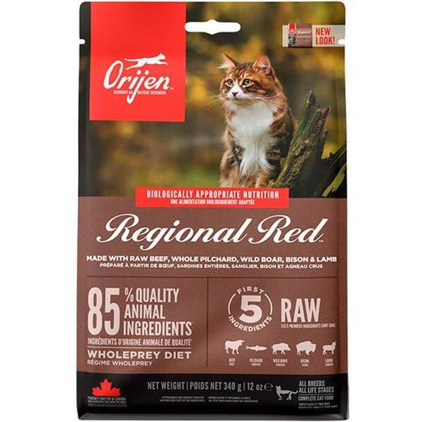 

Сухой корм для кошек Orijen Regional Red со вкусом мяса и рыбы 340 гр