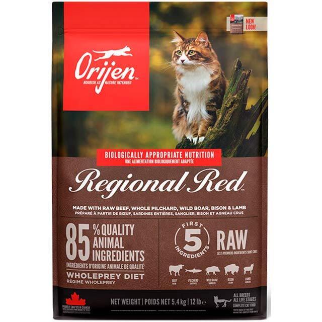 Сухой корм для кошек Orijen Regional Red зі смаком м&#039;яса та риби 5.4 кг фото 