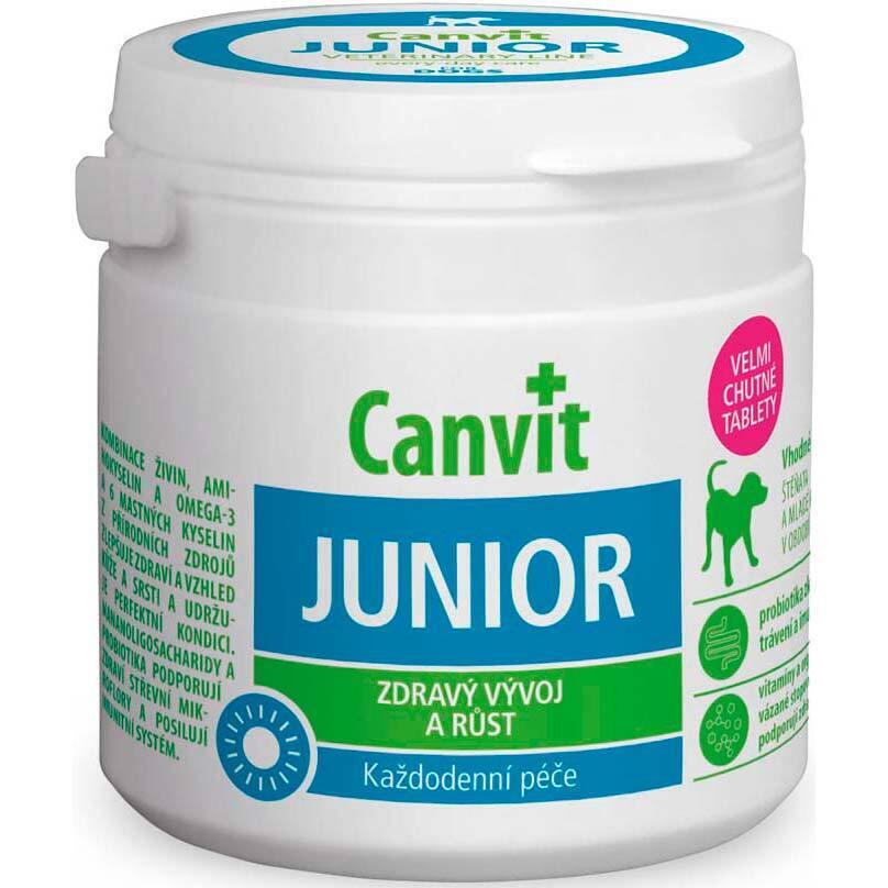 Витаминно-минеральный комплекс для щенков и молодых собак Canvit Junior 230 гр фото 