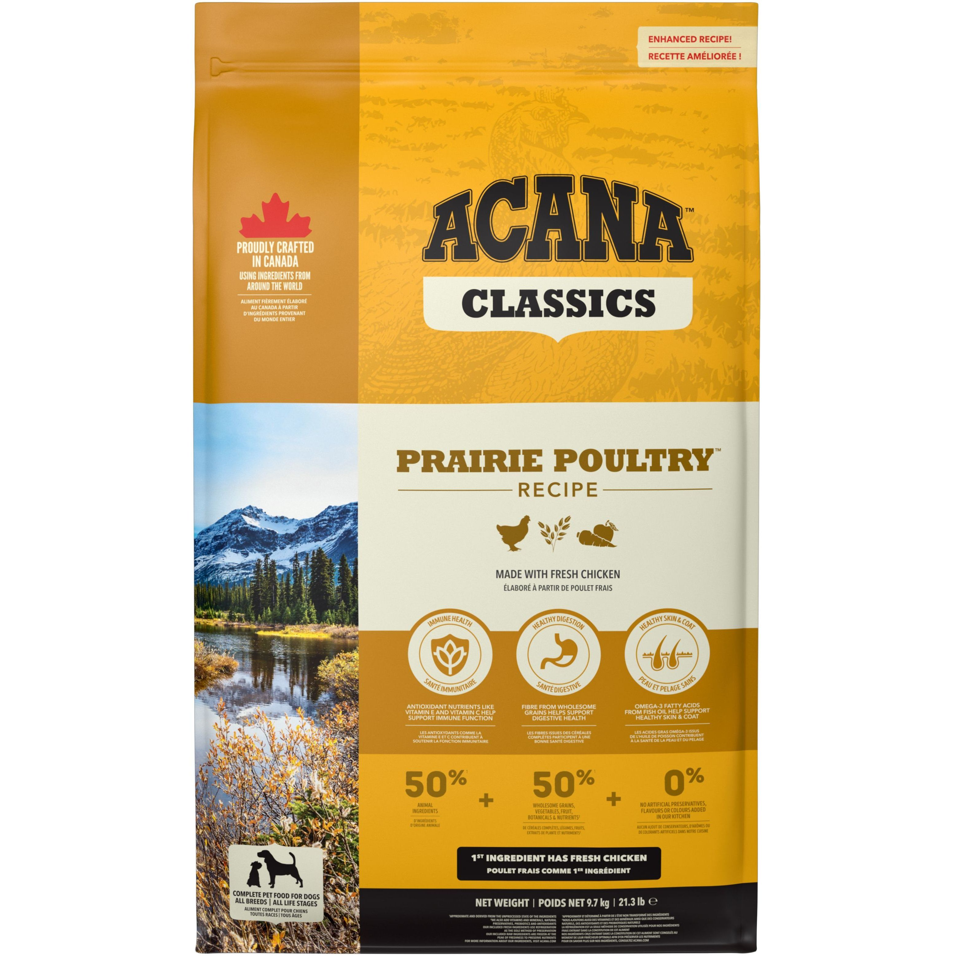 Сухой корм для собак всех пород Acana Classics Prairie Poultry с курицей 9,7кг фото 1