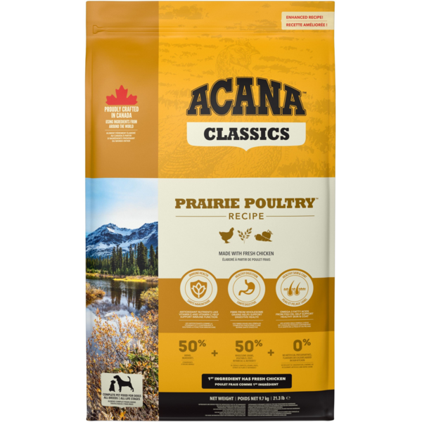 Сухой корм для собак всех пород Acana Classics Prairie Poultry с курицей 9,7кг