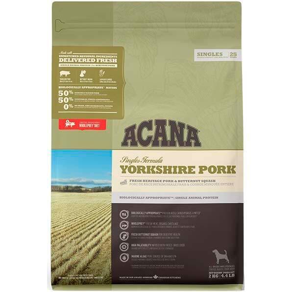 Сухой гипоаллергенный корм для собак пород Acana Yorkshire Pork 2 кг фото 