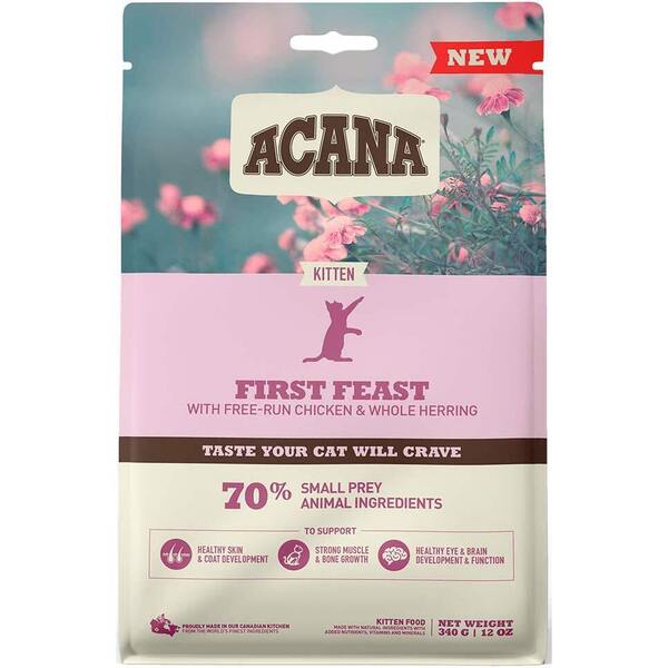 Сухой корм для котят Acana First Feast Kitten мясо птицы и рыбы 0,340 гр