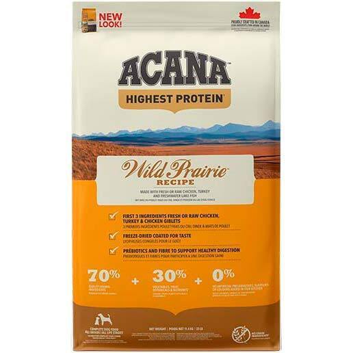 

Сухой корм для собак всех пород Acana Wild Prairie с мясом цыплят и индейки 11.4 кг