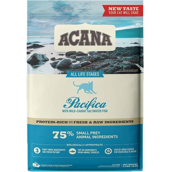 Сухой корм для кошек всех пород Acana Pacifica Cat с рыбой 4.5 кг