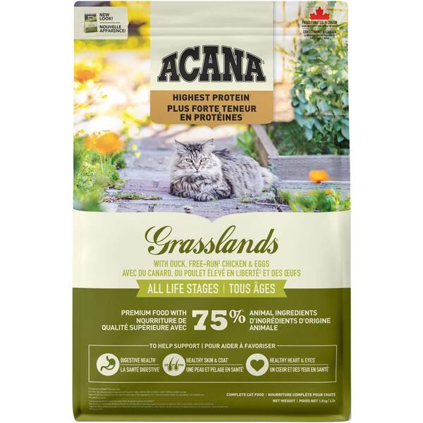 

Сухой корм для кошек всех пород Acana Grasslands Cat со вкусом цыплят, индейки и утки 1.8 кг