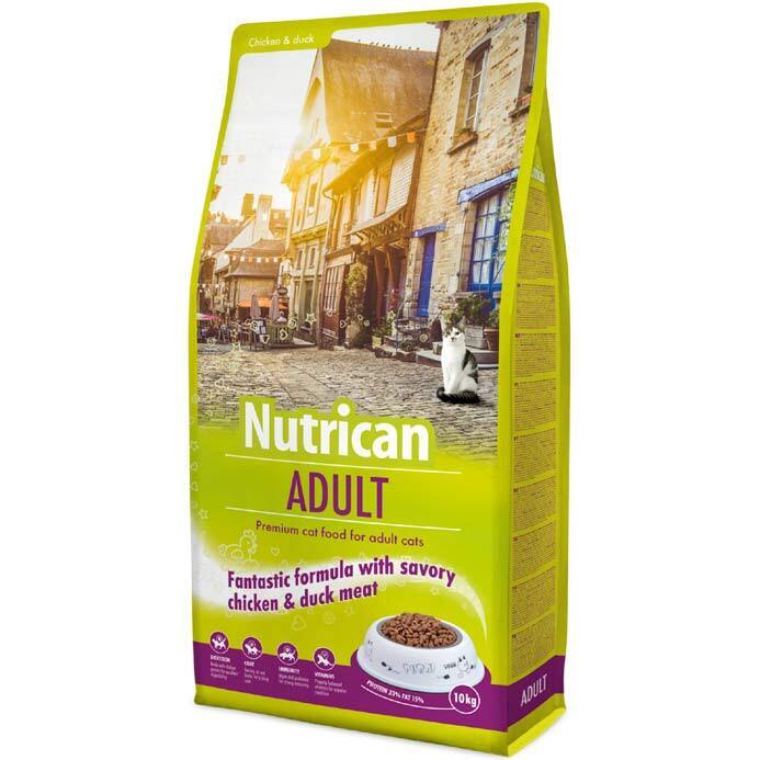 Сухий корм для дорослих котів Nutrican Adult Cat зі смаком курки 10 кгфото