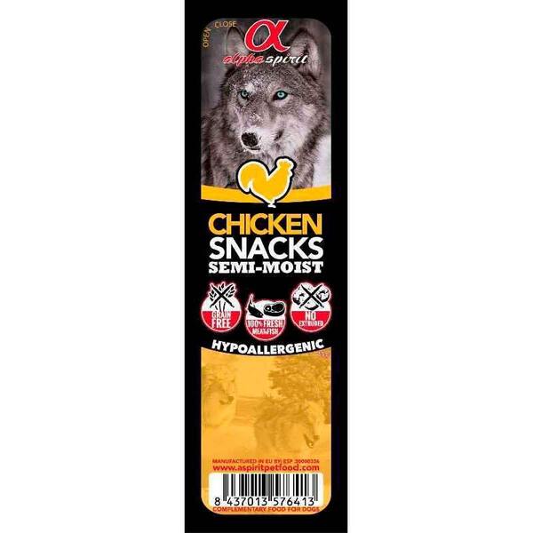 Беззерновые лакомства для собак Alpha Spirit Dog Snacks Chicken с курицей 35г