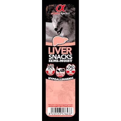 Беззерновые лакомства для собак Alpha Spirit Dog Snacks Liver с печенью, кубики 35г