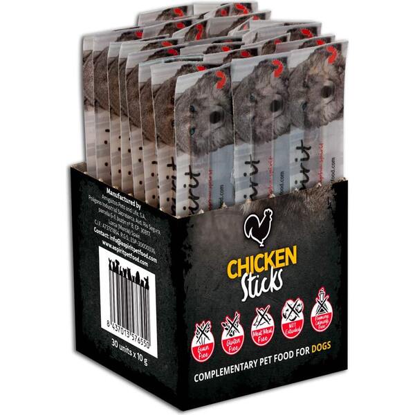

Беззерновые лакомства для собак Alpha Spirit Sticks Chicken з курятини, палочки (30штх10г), 300г