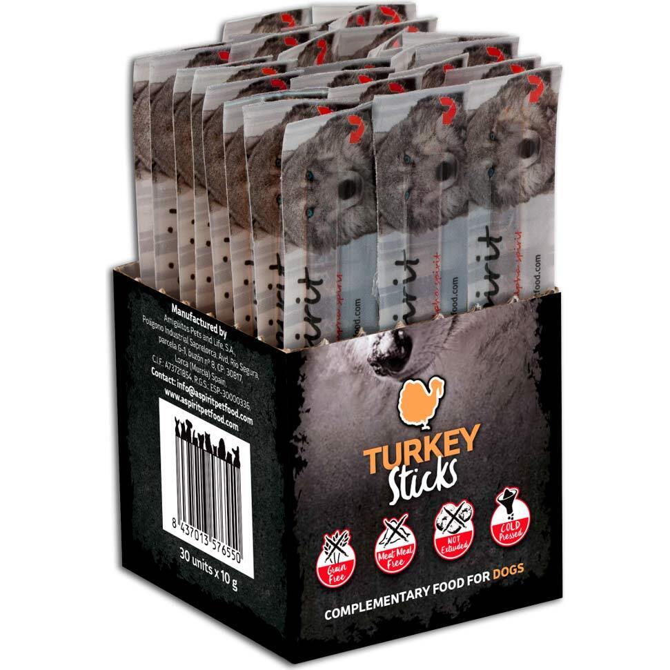 Беззерновые лакомства для собак Alpha Spirit Sticks Turkey с индюшки, палочки x30 300г. фото 