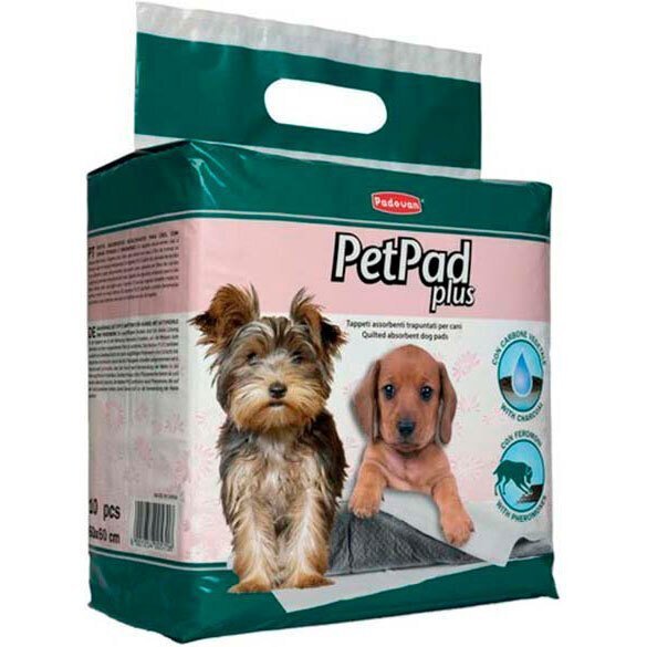 Гигиенические пеленки для собак с активированным углем и феромонами Padovan Petpad Plus 60 x 60 см 10шт фото 